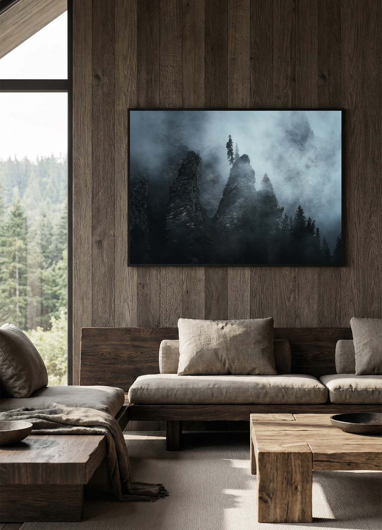 Tirage d'art - Trees on the Misty Brink