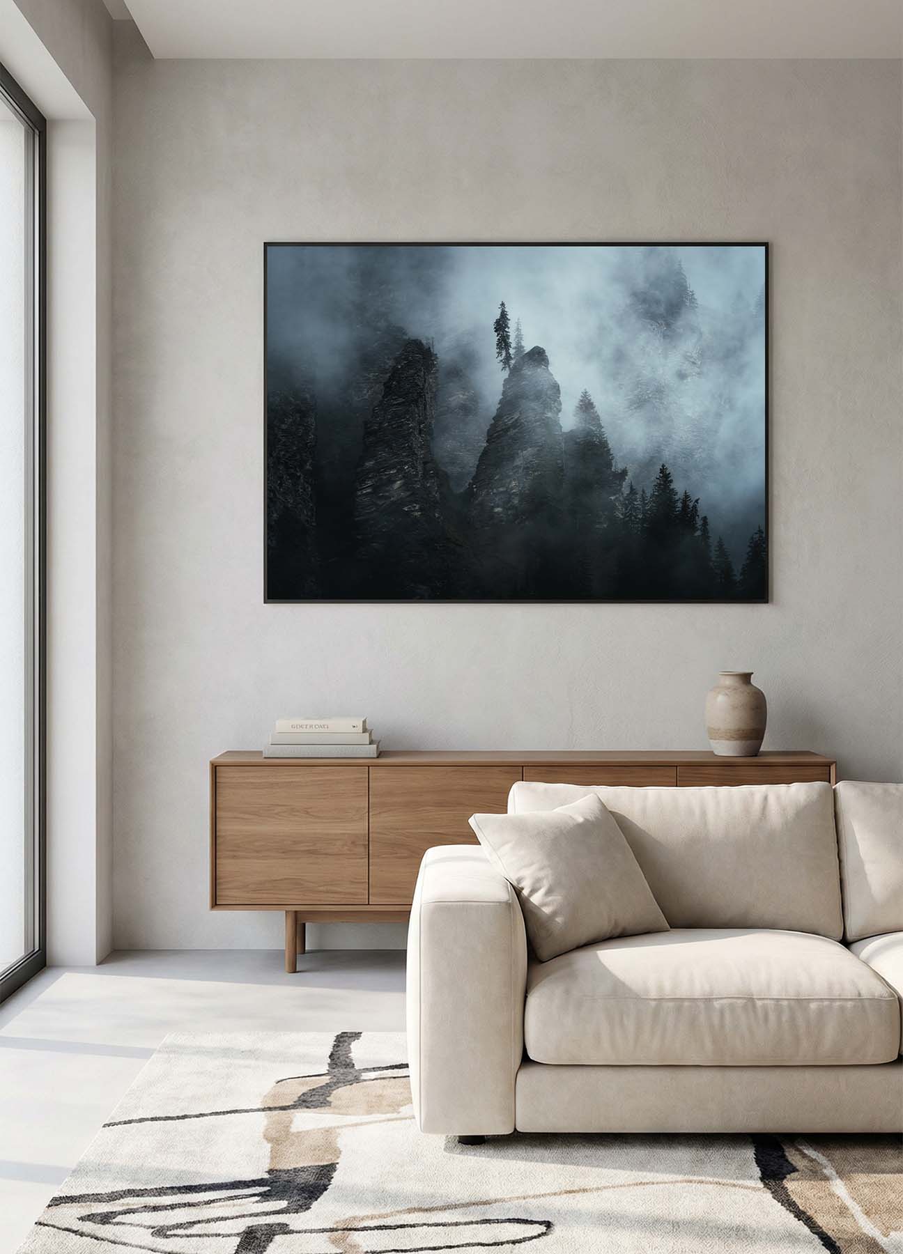 Tirage d'art - Trees on the Misty Brink