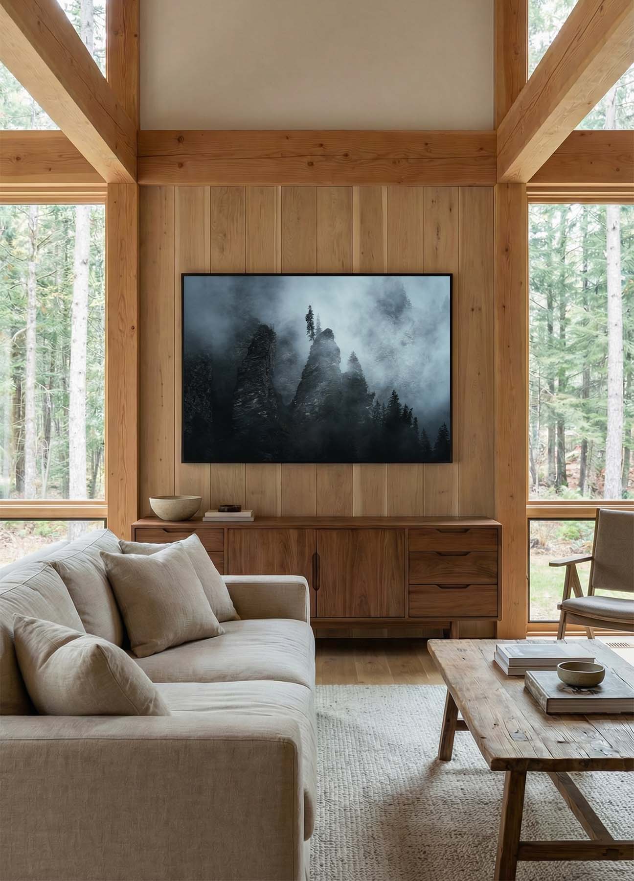 Tirage d'art - Trees on the Misty Brink