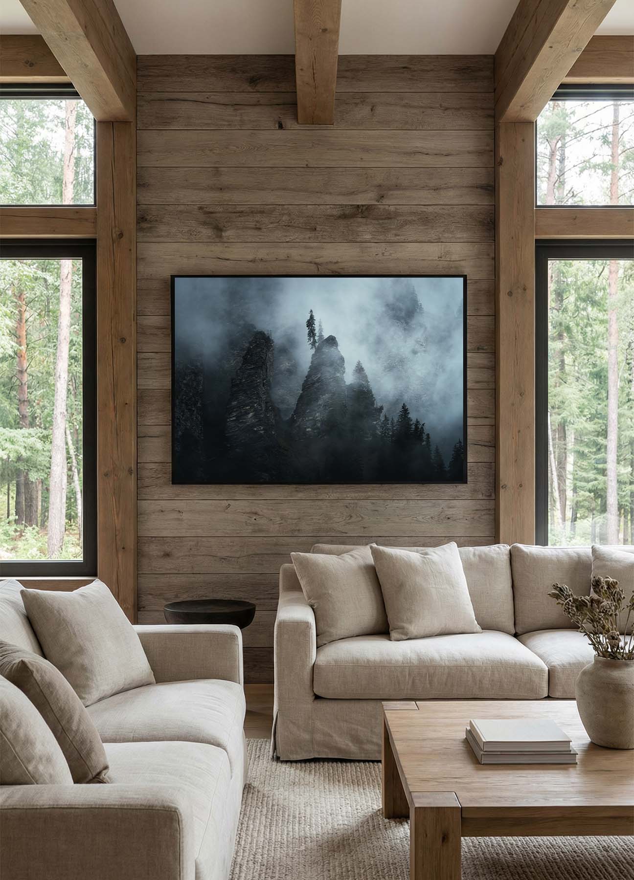 Tirage d'art - Trees on the Misty Brink